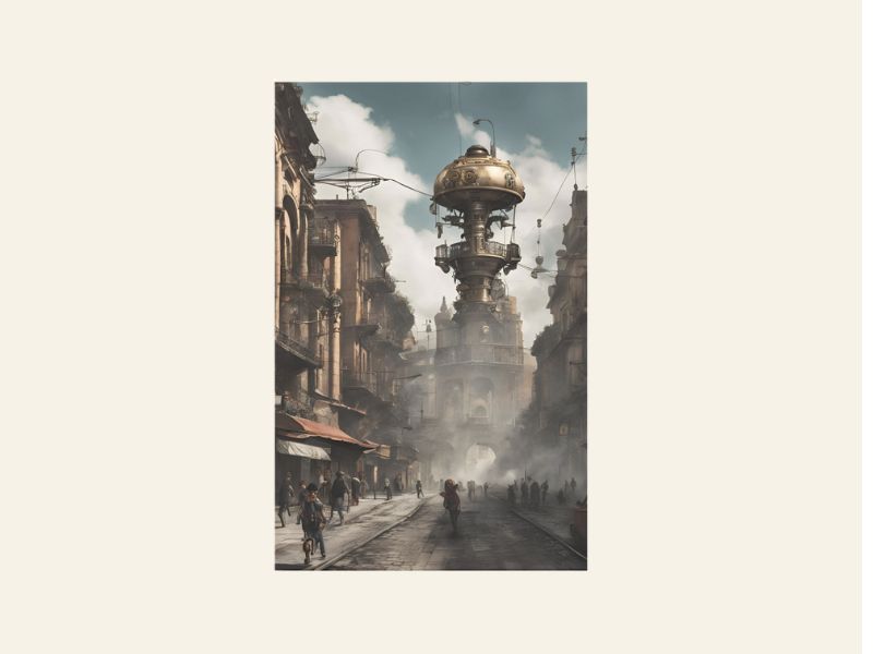 Libreta artesanal Ciudad Oxiburgo estilo steampunk