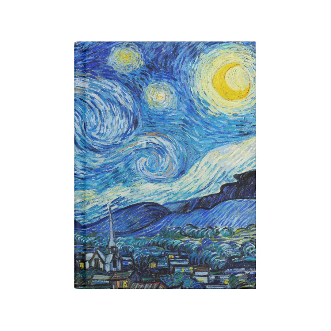 Libreta artesanal Noche Estrellada de Van Gogh - pasta dura 192 páginas